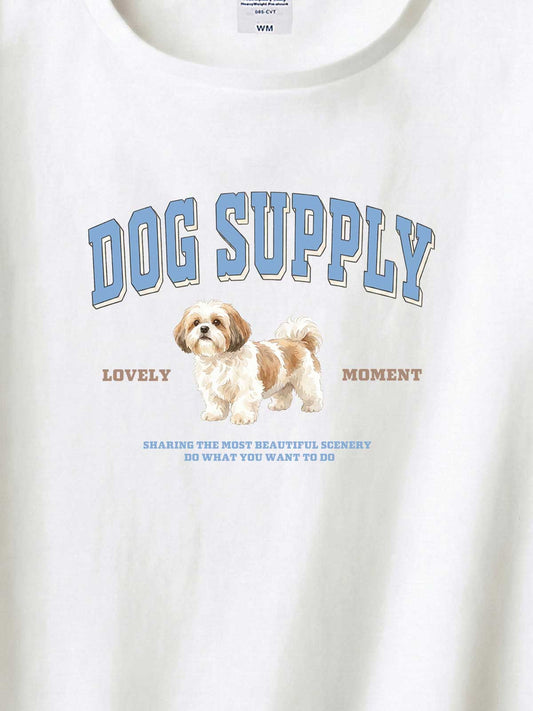 DOG SUPPLY シーズー(毛色:ホワイト&ゴールド)|ヘビーウェイトTシャツ