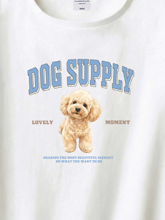 DOG SUPPLY トイプードル(毛色:キャラメル)|ヘビーウェイトTシャツ