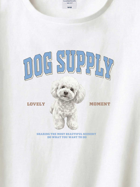 DOG SUPPLY トイプードル(毛色:ホワイト)|ヘビーウェイトTシャツ