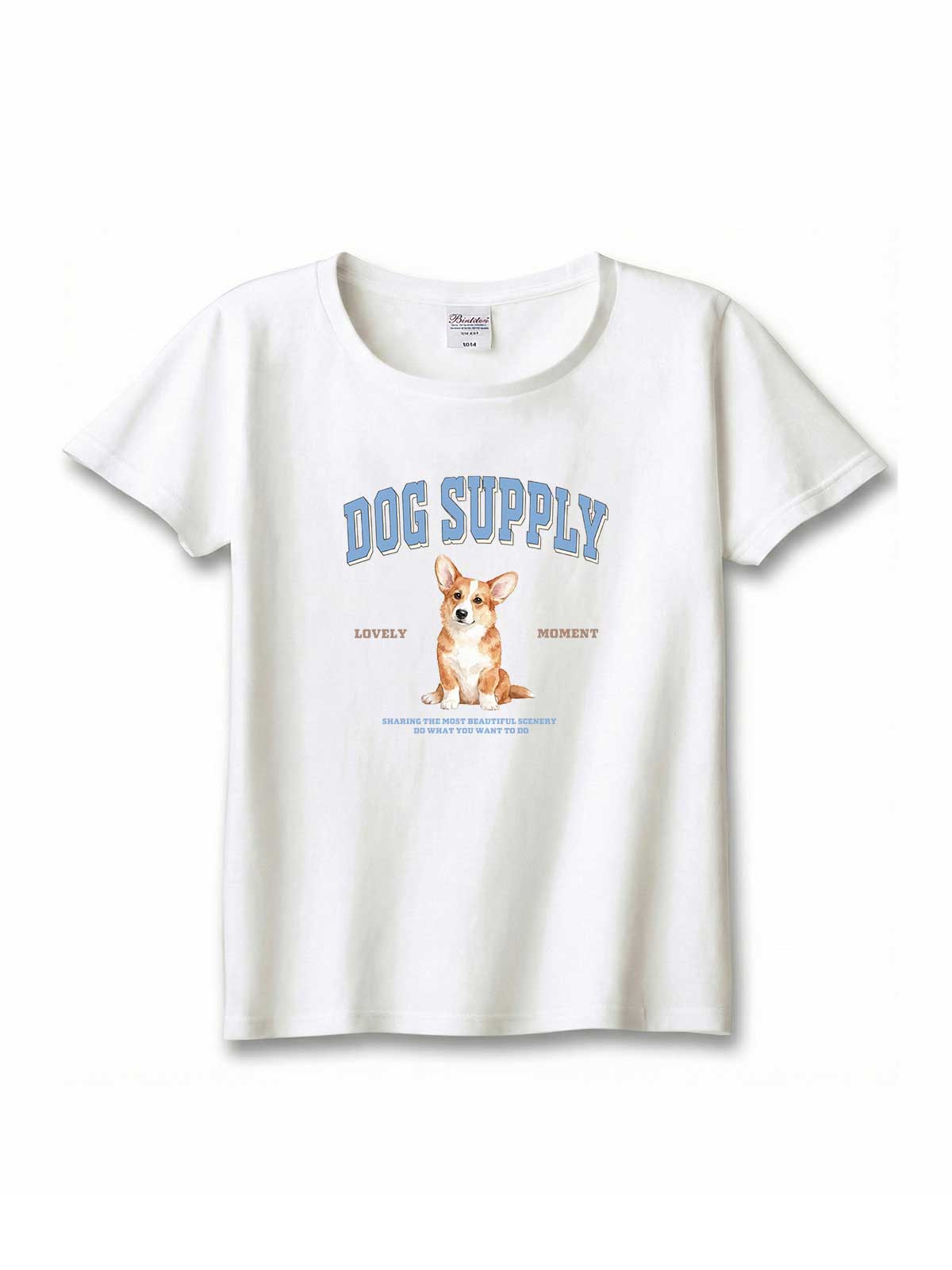 DOG SUPPLY　コーギー（毛色：レッド＆ホワイト）｜ヘビーウェイトTシャツ