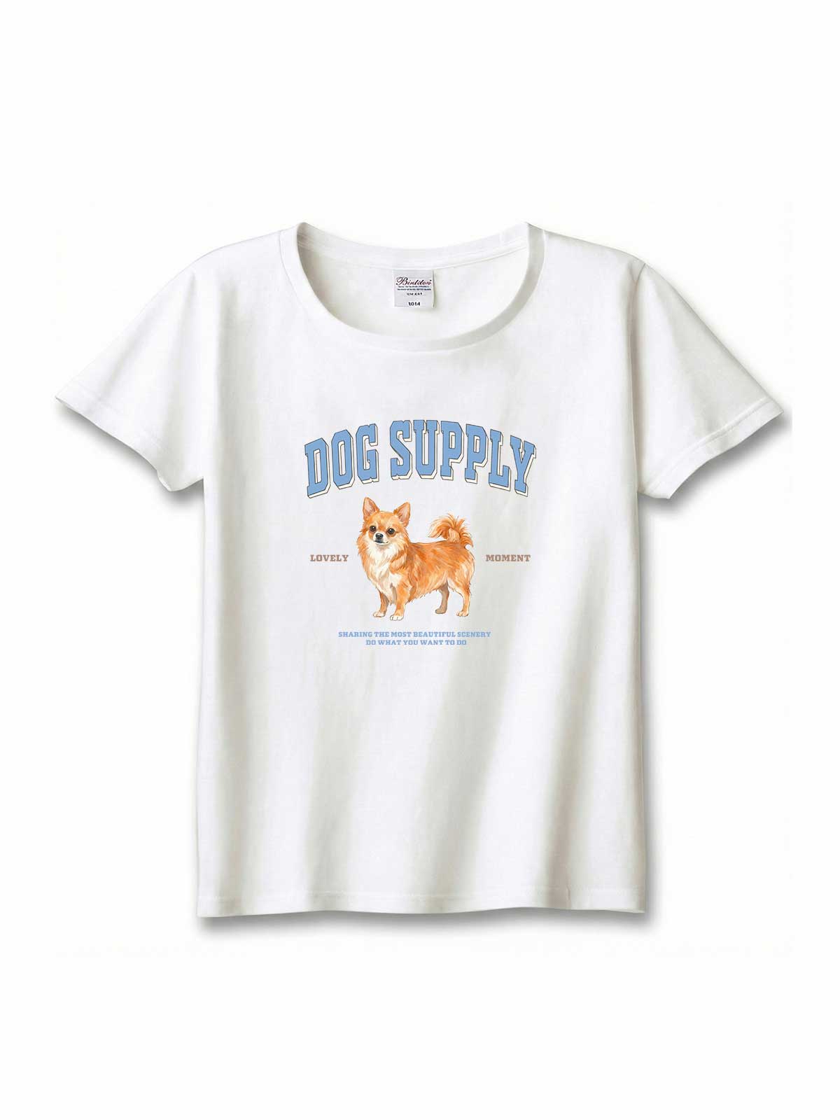 DOG SUPPLY　ロングコートチワワ（毛色：オレンジフォーン）｜ヘビーウェイトTシャツ