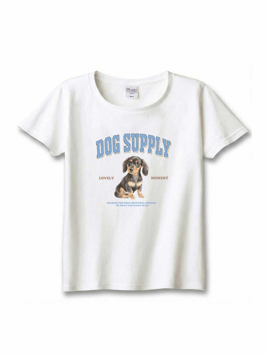 DOG SUPPLY　ミニチュアダックスフンド（毛色：ブラックタン）｜ヘビーウェイトTシャツ
