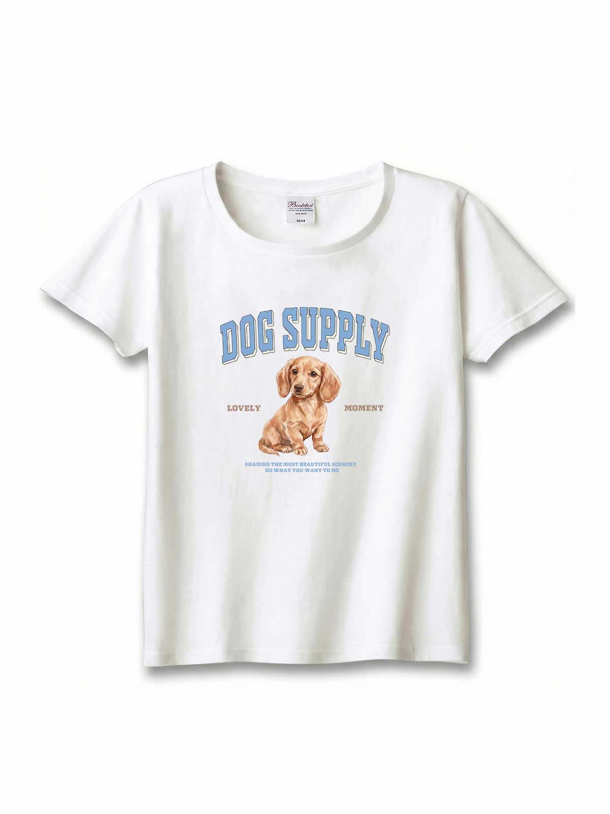 DOG SUPPLY　ミニチュアダックスフンド（毛色：ブラウン）｜ヘビーウェイトTシャツ
