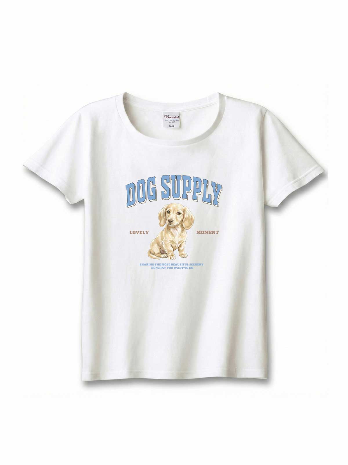 DOG SUPPLY　ミニチュアダックスフンド（毛色：クリーム）｜ヘビーウェイトTシャツ