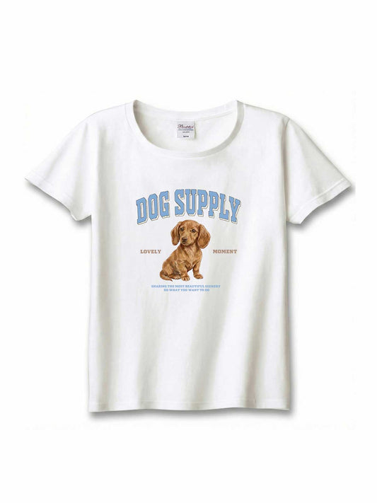 DOG SUPPLY　ミニチュアダックスフンド（毛色：レッド）｜ヘビーウェイトTシャツ