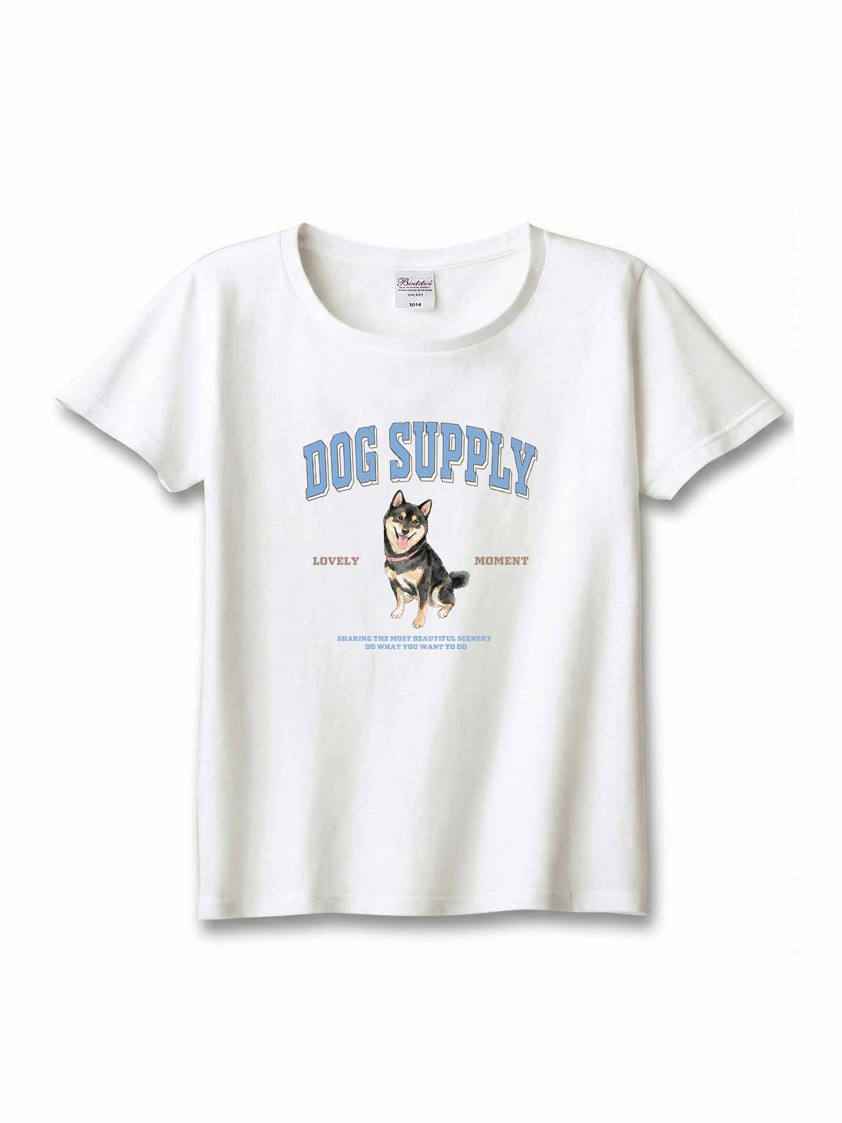 DOG SUPPLY　柴犬（毛色：黒柴）｜ヘビーウェイトTシャツ