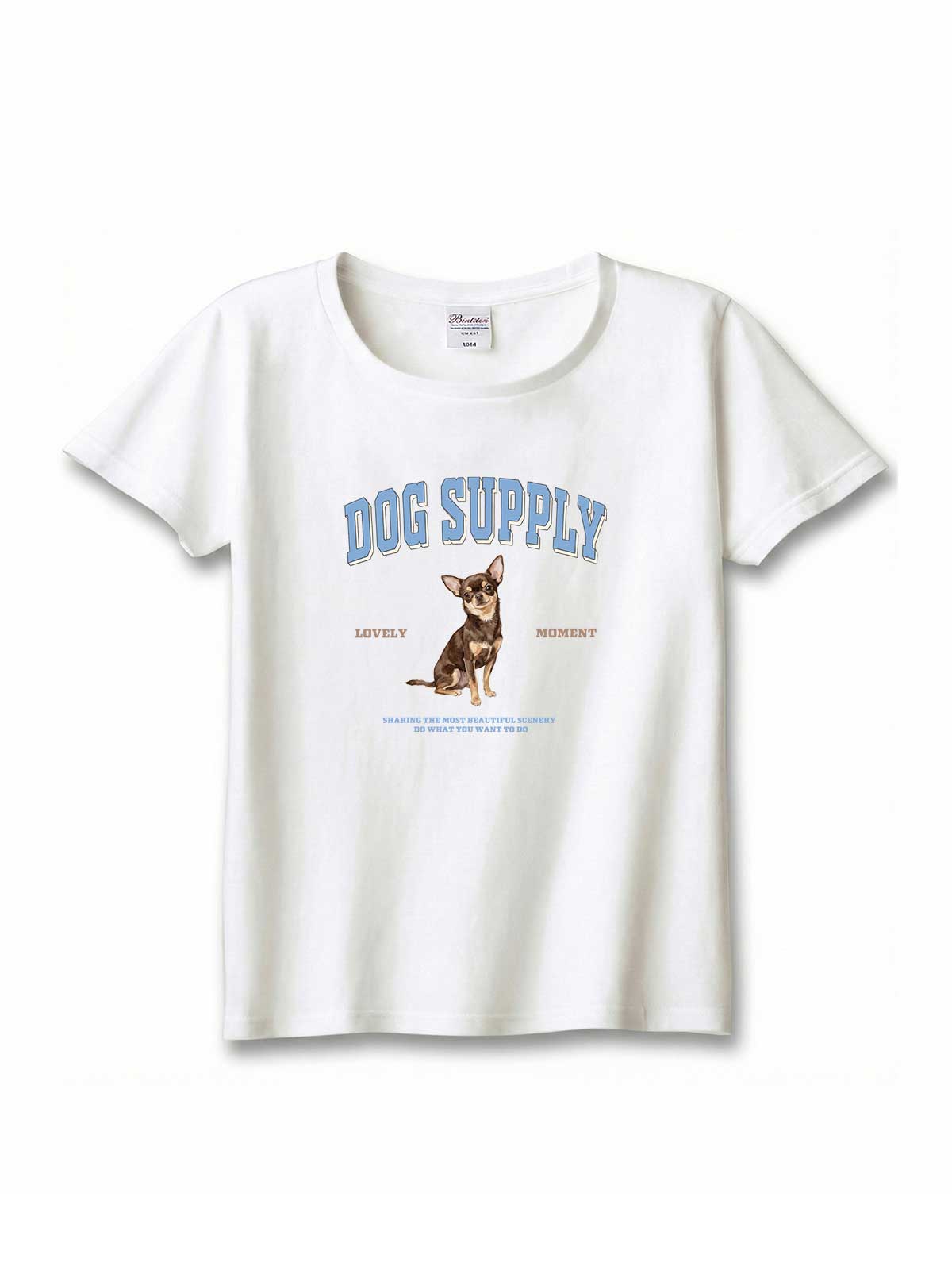 DOG SUPPLY　スムースコートチワワ（毛色：チョコタン）｜ヘビーウェイトTシャツ
