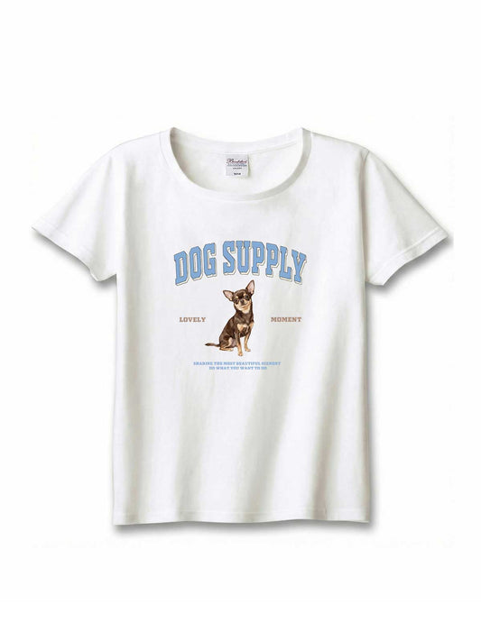 DOG SUPPLY　スムースコートチワワ（毛色：チョコタン）｜ヘビーウェイトTシャツ