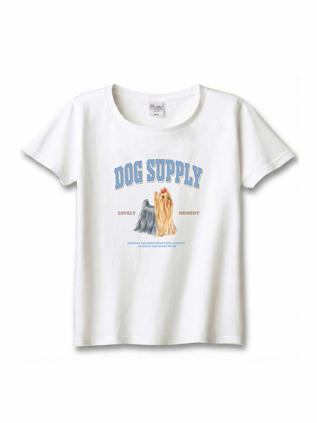 DOG SUPPLY　ヨークシャーテリア（毛色：フルコート　ブラック＆ゴールド）｜ヘビーウェイトTシャツ
