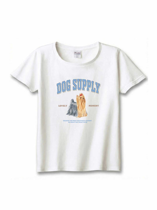 DOG SUPPLY　ヨークシャーテリア（毛色：フルコート　ブラック＆ゴールド）｜ヘビーウェイトTシャツ