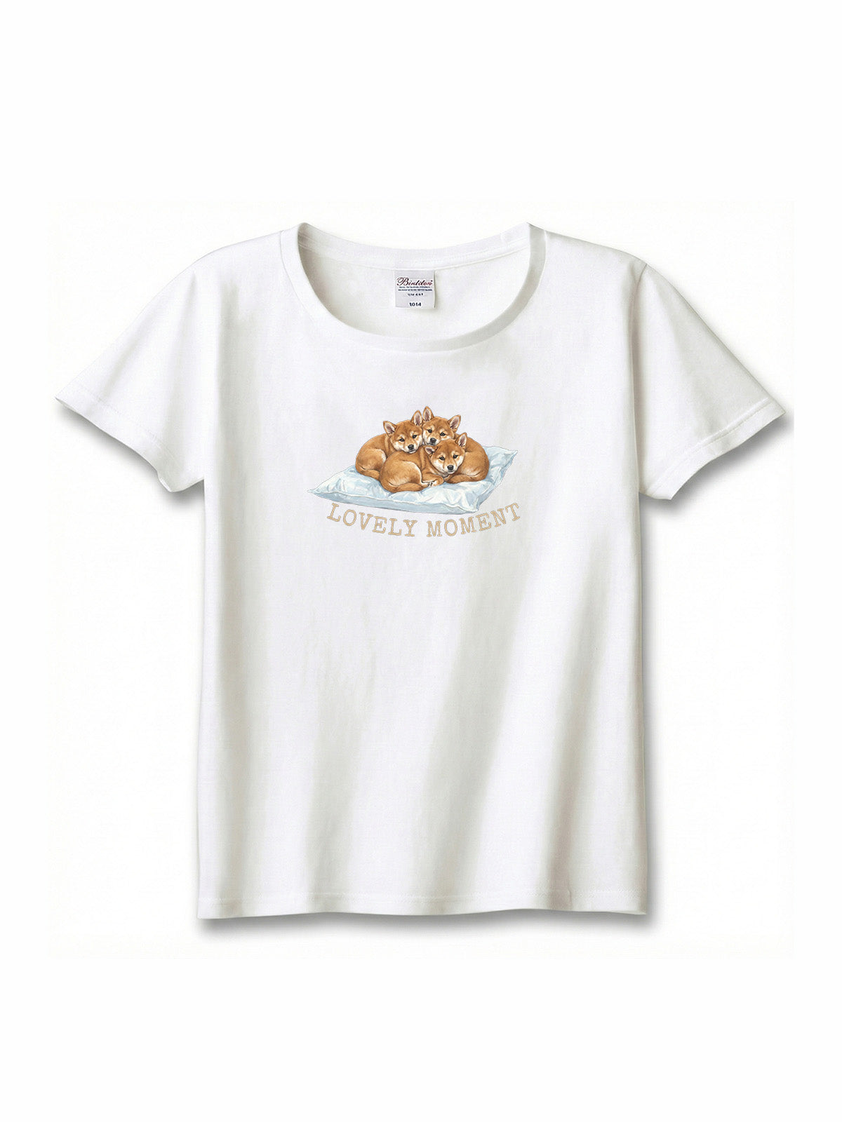 LOVELY MOMENT（子犬3匹）　柴犬（毛色：赤柴）｜ヘビーウェイトTシャツ