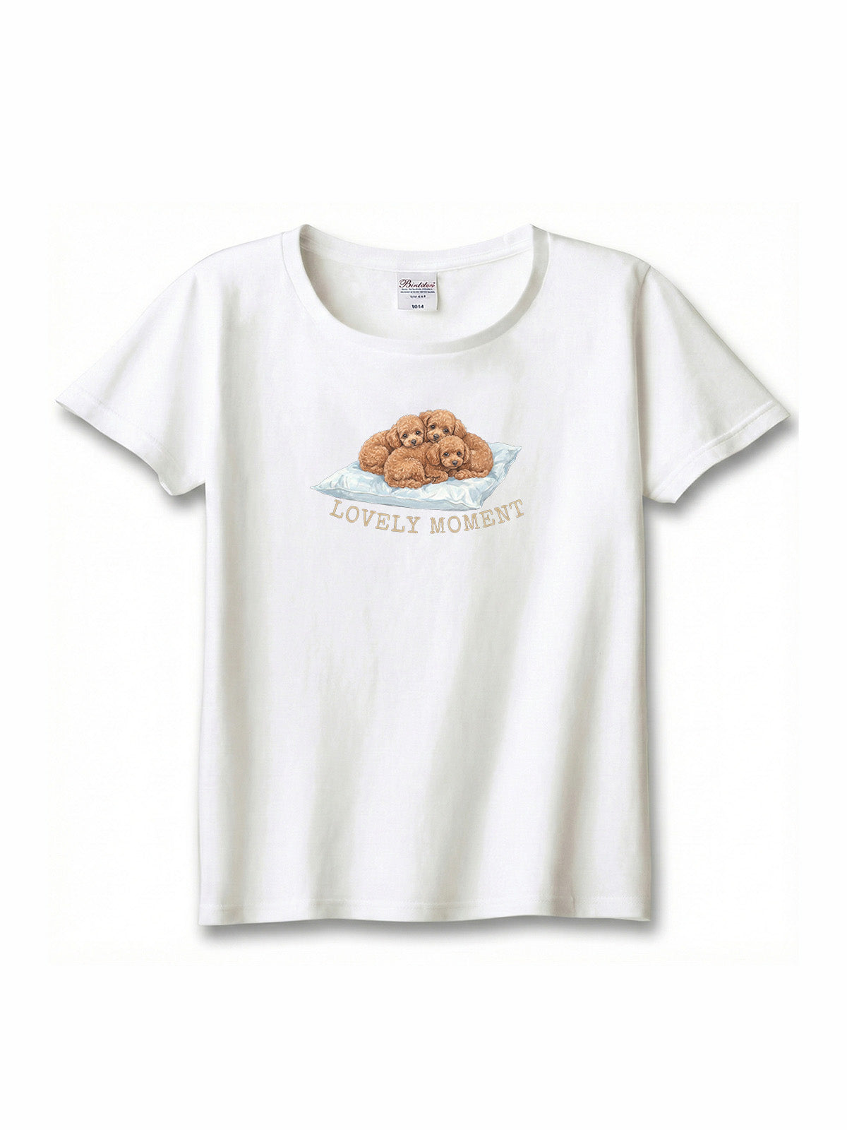 LOVELY MOMENT（子犬3匹）　トイプードル（毛色：レッドフォーン）｜ヘビーウェイトTシャツ