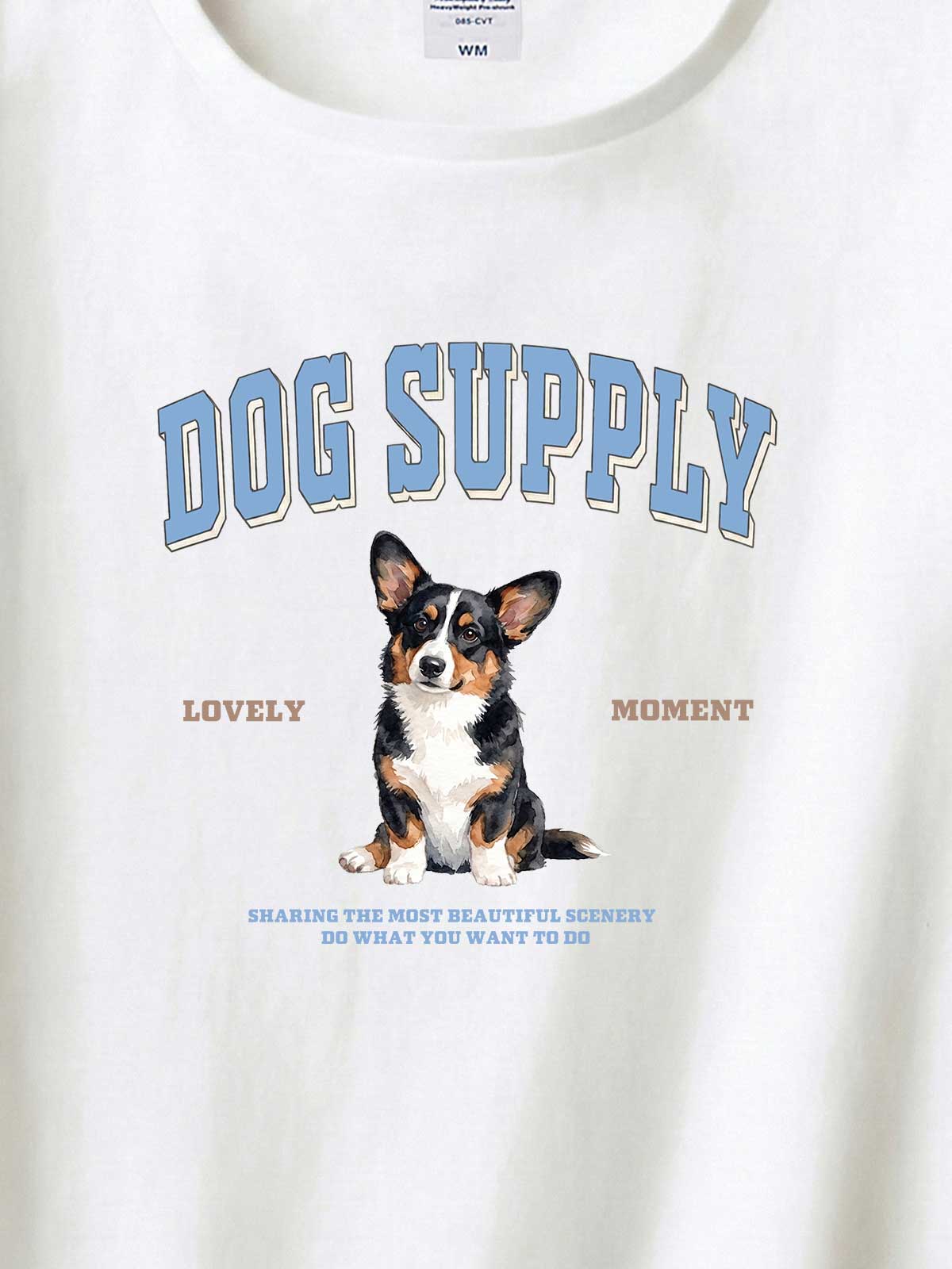 DOG SUPPLY　コーギー（毛色：ブラックタン）｜ヘビーウェイトTシャツ