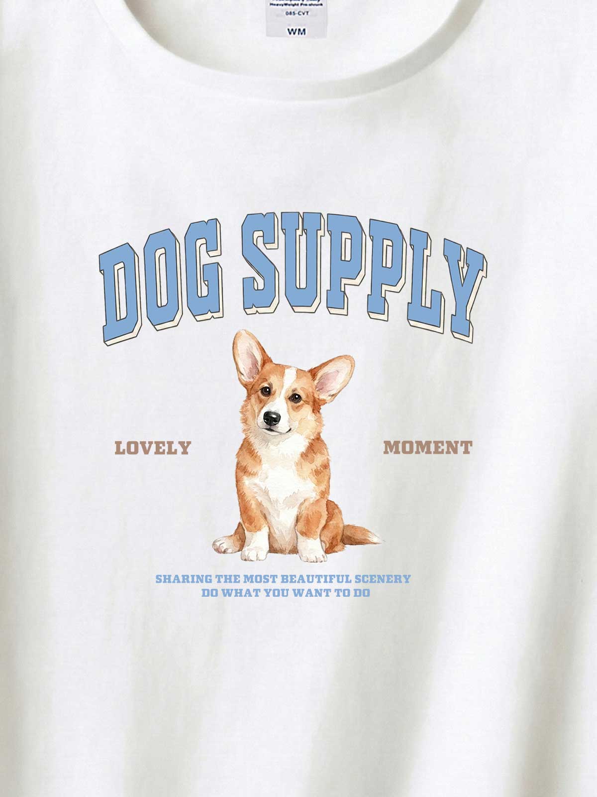 DOG SUPPLY　コーギー（毛色：レッド＆ホワイト）｜ヘビーウェイトTシャツ