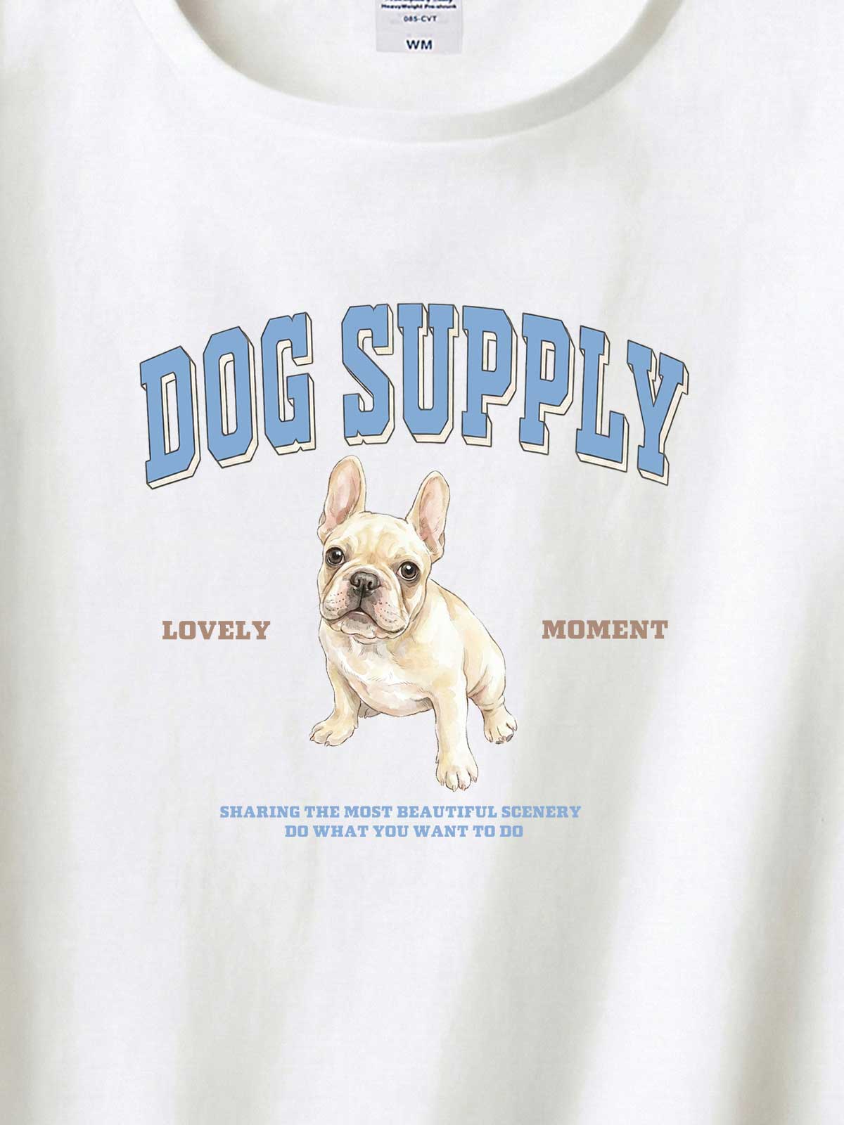 DOG SUPPLY　フレンチブルドッグ（毛色：クリーム）｜ヘビーウェイトTシャツ