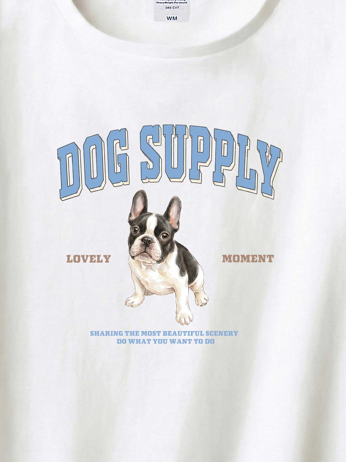 DOG SUPPLY　フレンチブルドッグ（毛色：クリーム）｜ヘビーウェイトTシャツ