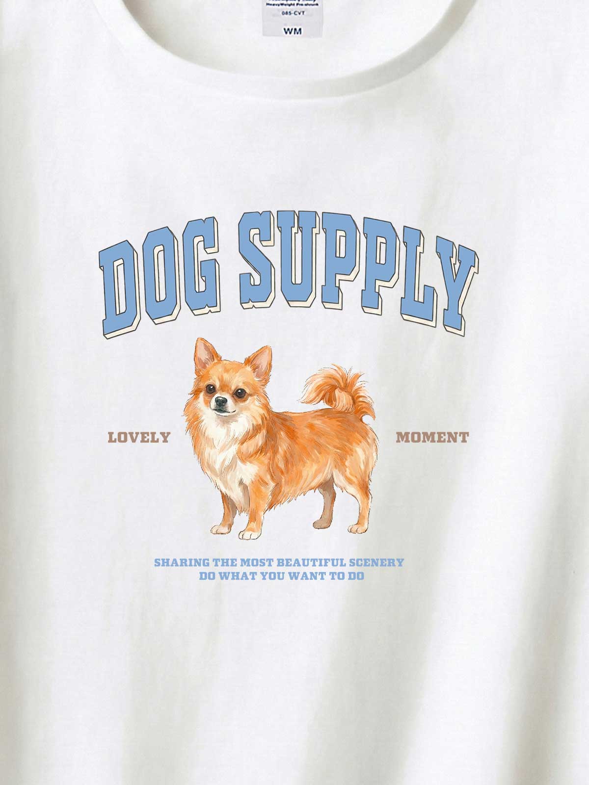 DOG SUPPLY　ロングコートチワワ（毛色：オレンジフォーン）｜ヘビーウェイトTシャツ