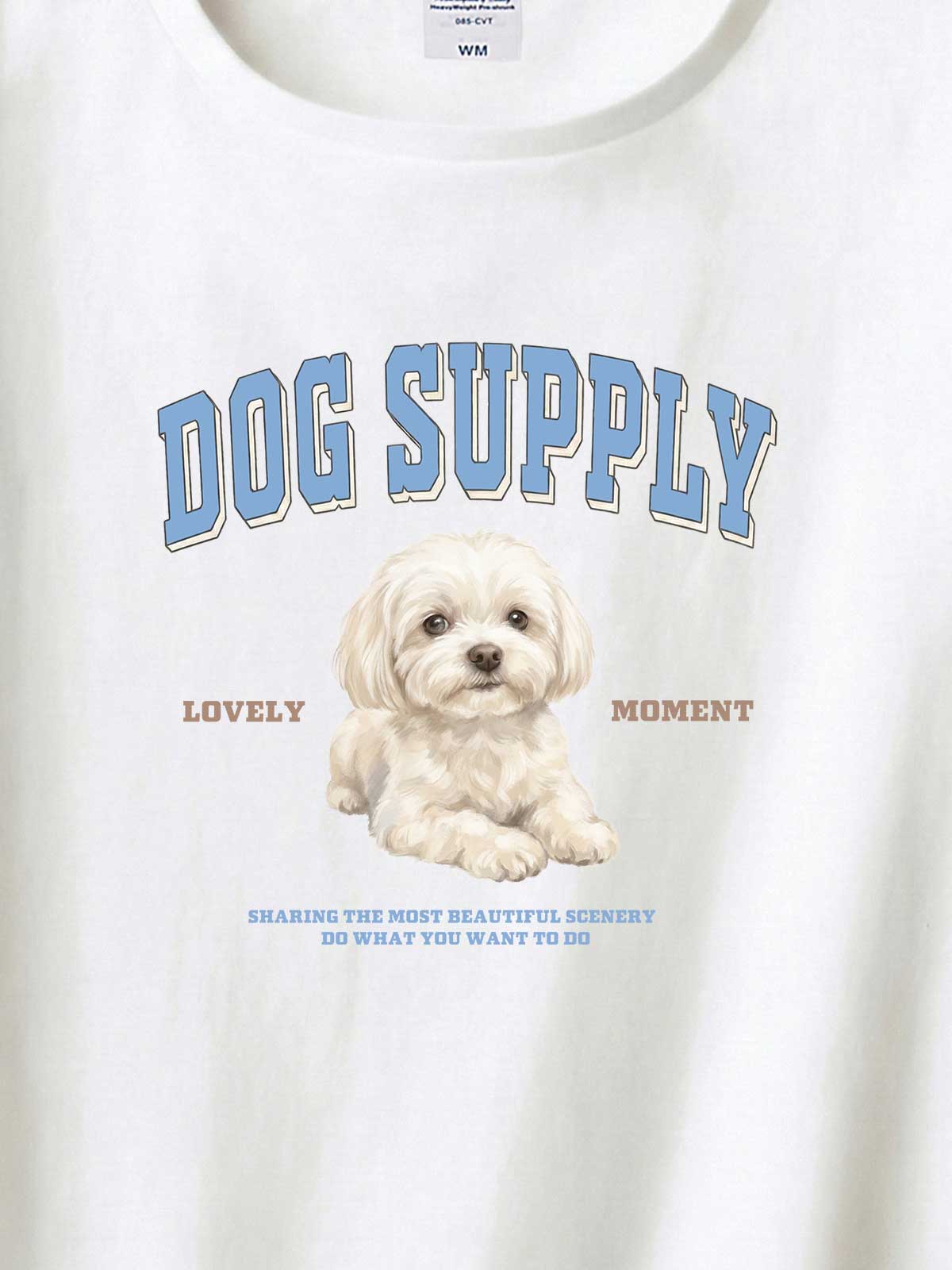 DOG SUPPLY　マルチーズ（毛色：ホワイト）｜ヘビーウェイトTシャツ
