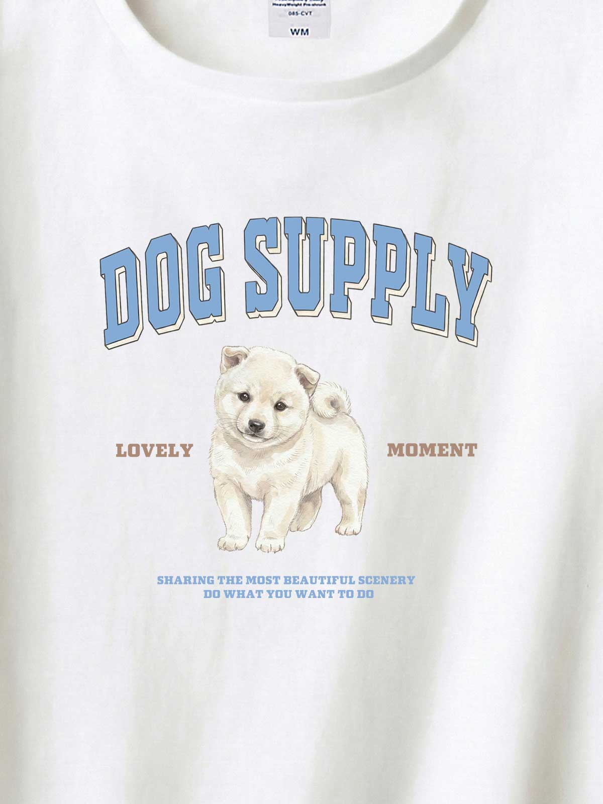 DOG SUPPLY　豆柴（毛色：白柴）｜ヘビーウェイトTシャツ