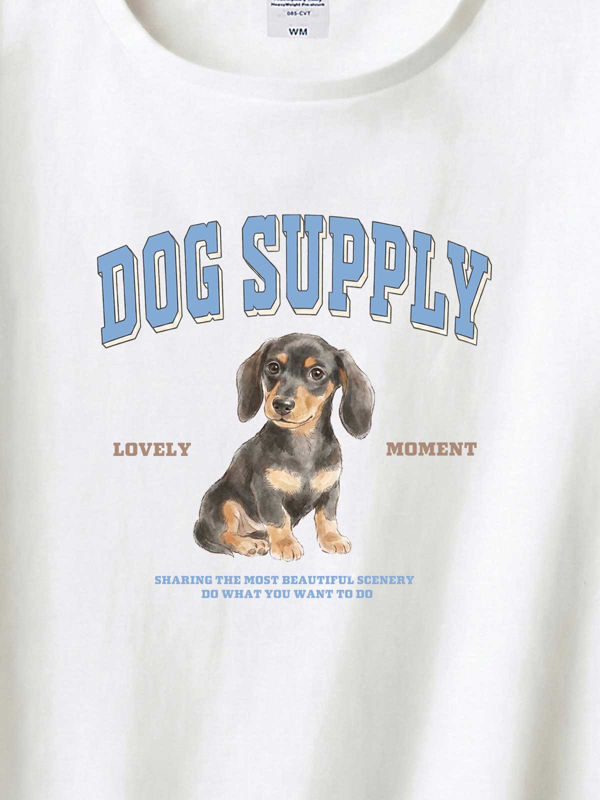 DOG SUPPLY　ミニチュアダックスフンド（毛色：ブラックタン）｜ヘビーウェイトTシャツ