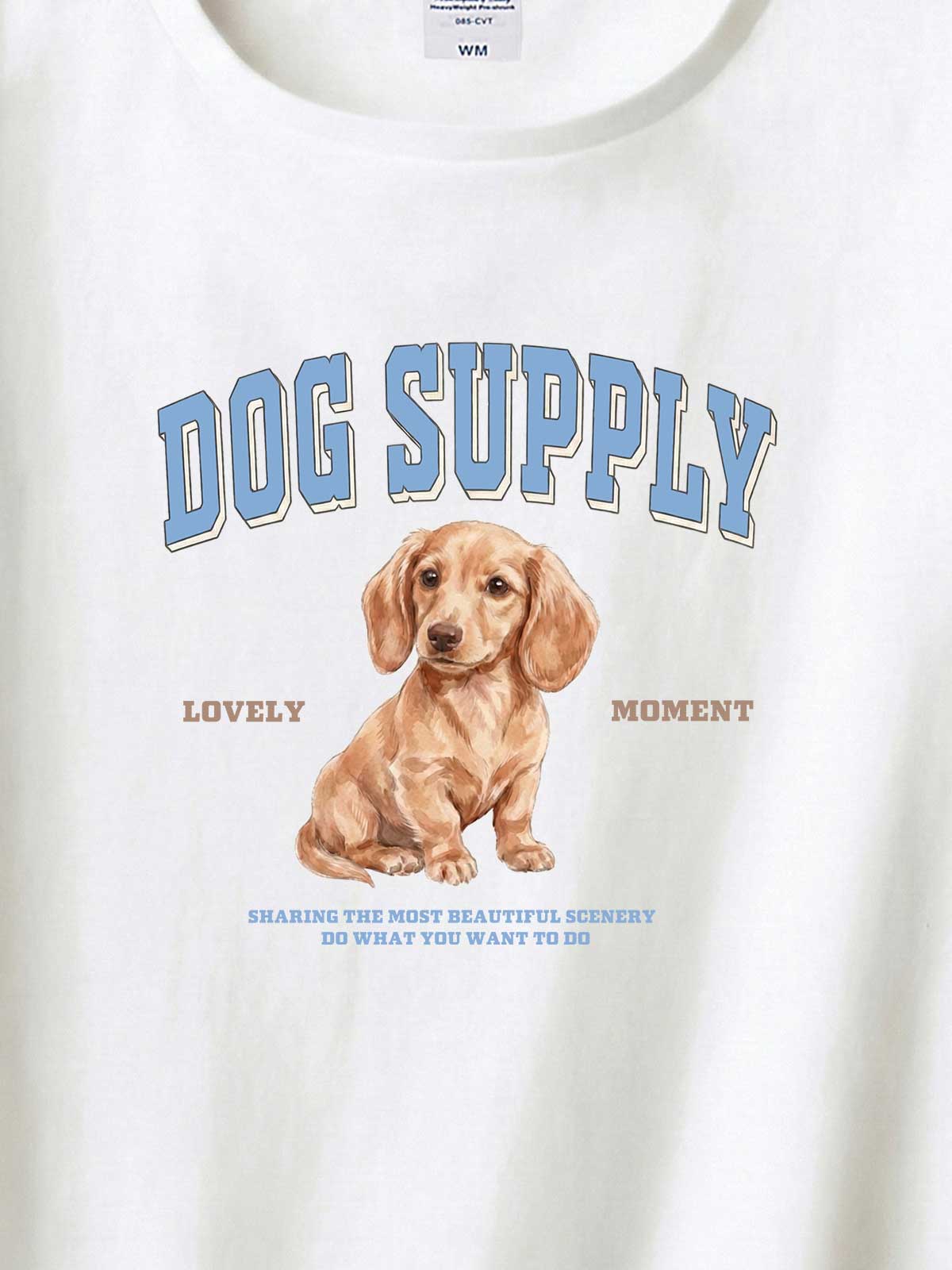 DOG SUPPLY　ミニチュアダックスフンド（毛色：ブラウン）｜ヘビーウェイトTシャツ