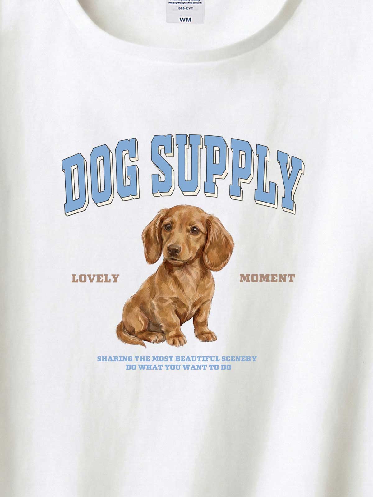 DOG SUPPLY　ミニチュアダックスフンド（毛色：レッド）｜ヘビーウェイトTシャツ