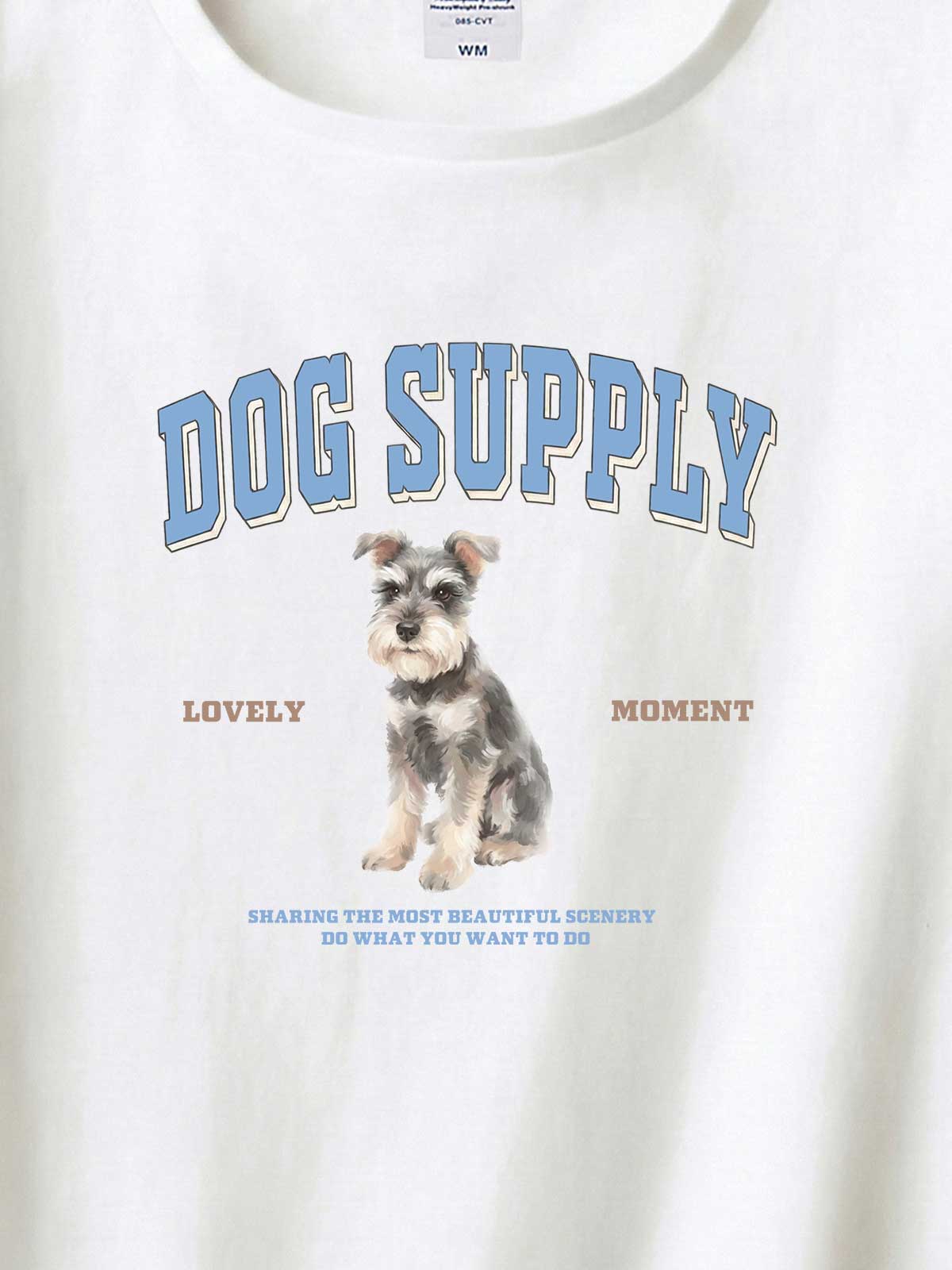 DOG SUPPLY　ミニチュアシュナウザー（毛色：ソルト＆ペッパー）｜ヘビーウェイトTシャツ