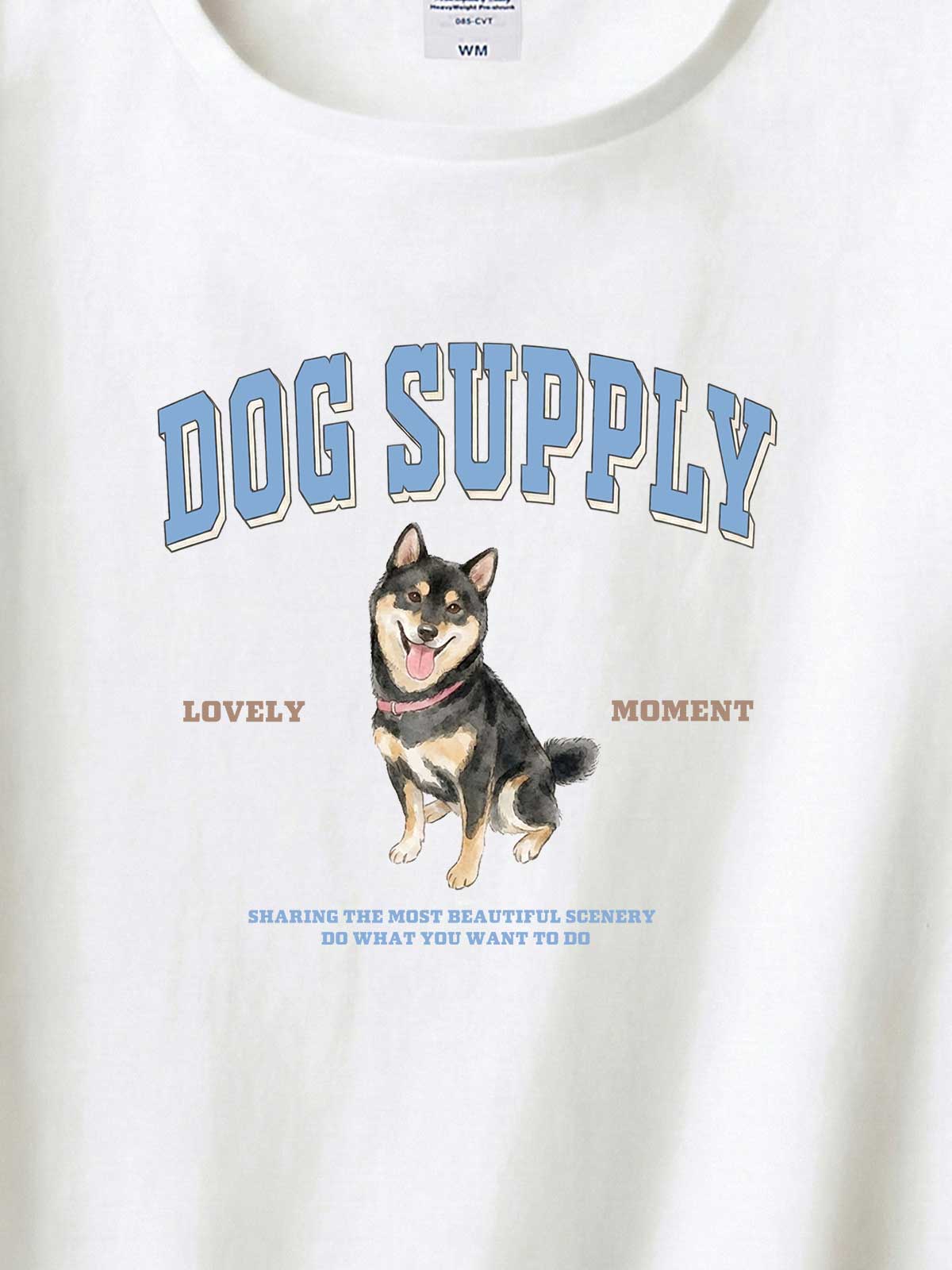 DOG SUPPLY　柴犬（毛色：黒柴）｜ヘビーウェイトTシャツ