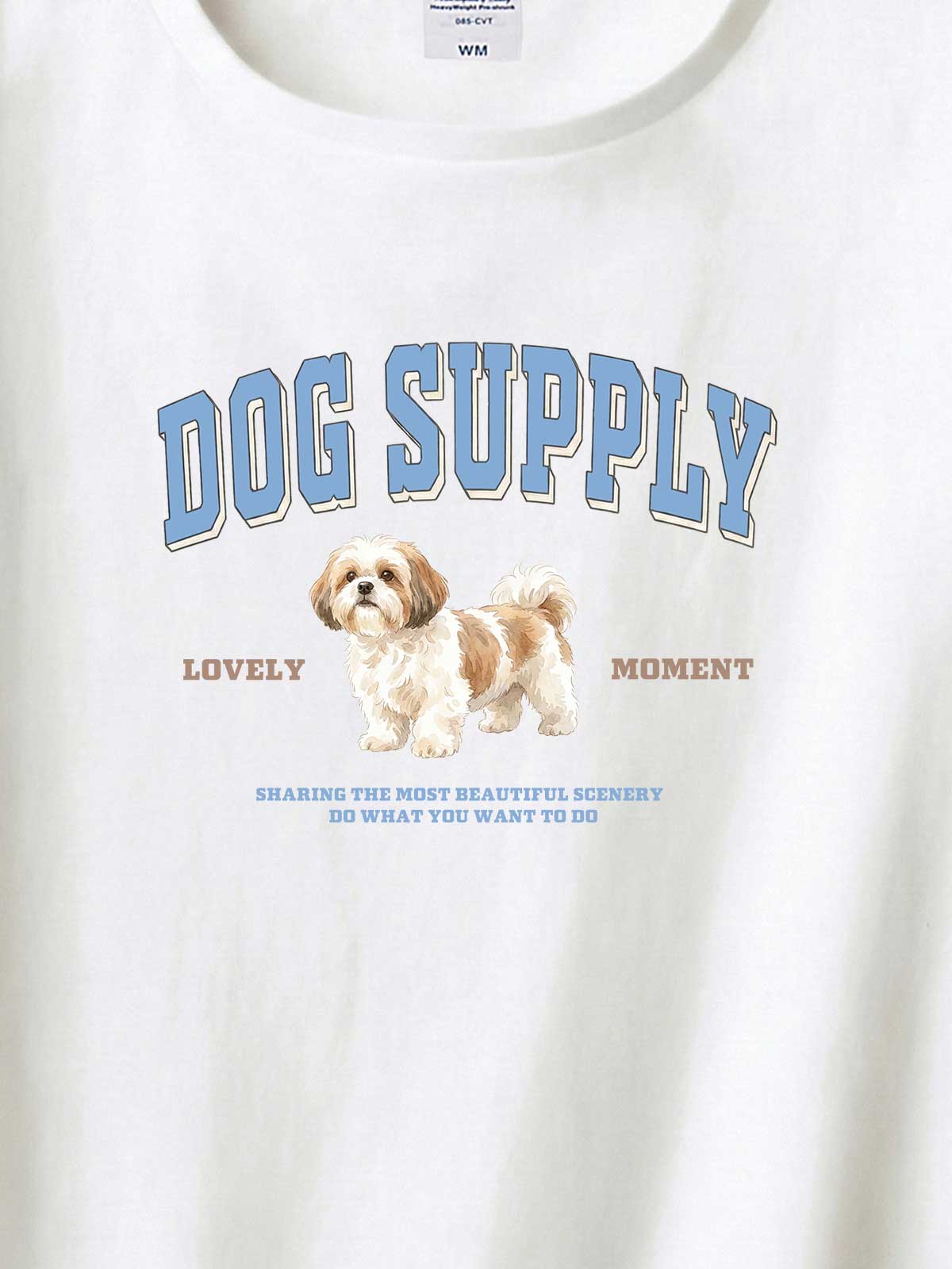 DOG SUPPLY　シーズー（毛色：ホワイト＆ゴールド）｜ヘビーウェイトTシャツ