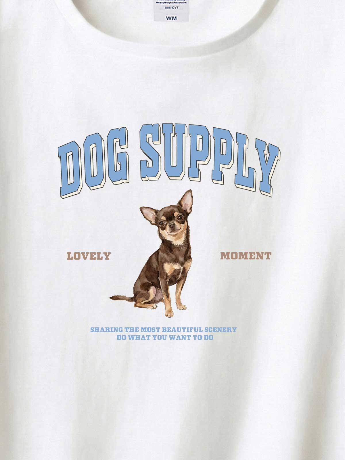 DOG SUPPLY　スムースコートチワワ（毛色：チョコタン）｜ヘビーウェイトTシャツ
