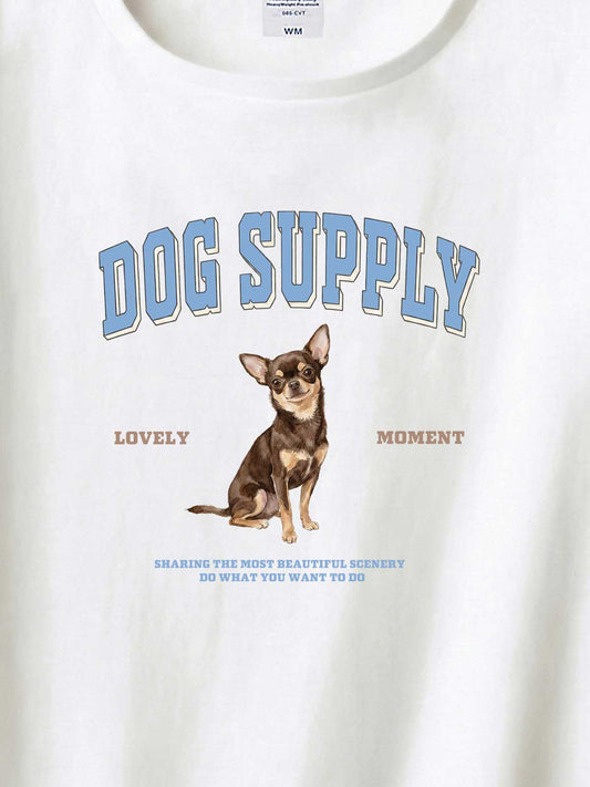 DOG SUPPLY　スムースコートチワワ（毛色：チョコタン）｜ヘビーウェイトTシャツ