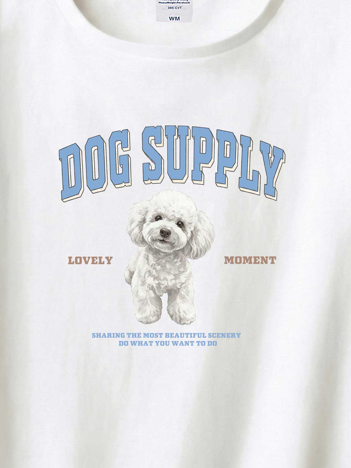 DOG SUPPLY　トイプードル（毛色：ホワイト）｜ヘビーウェイトTシャツ