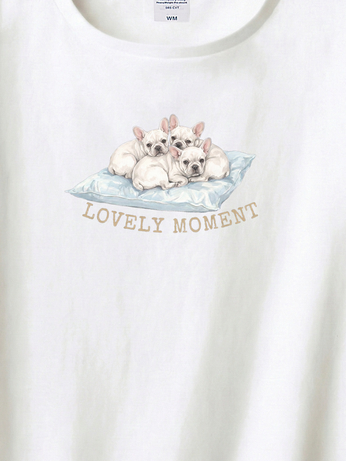 LOVELY MOMENT（子犬3匹）　フレンチブルドッグ（毛色：クリーム）｜ヘビーウェイトTシャツ