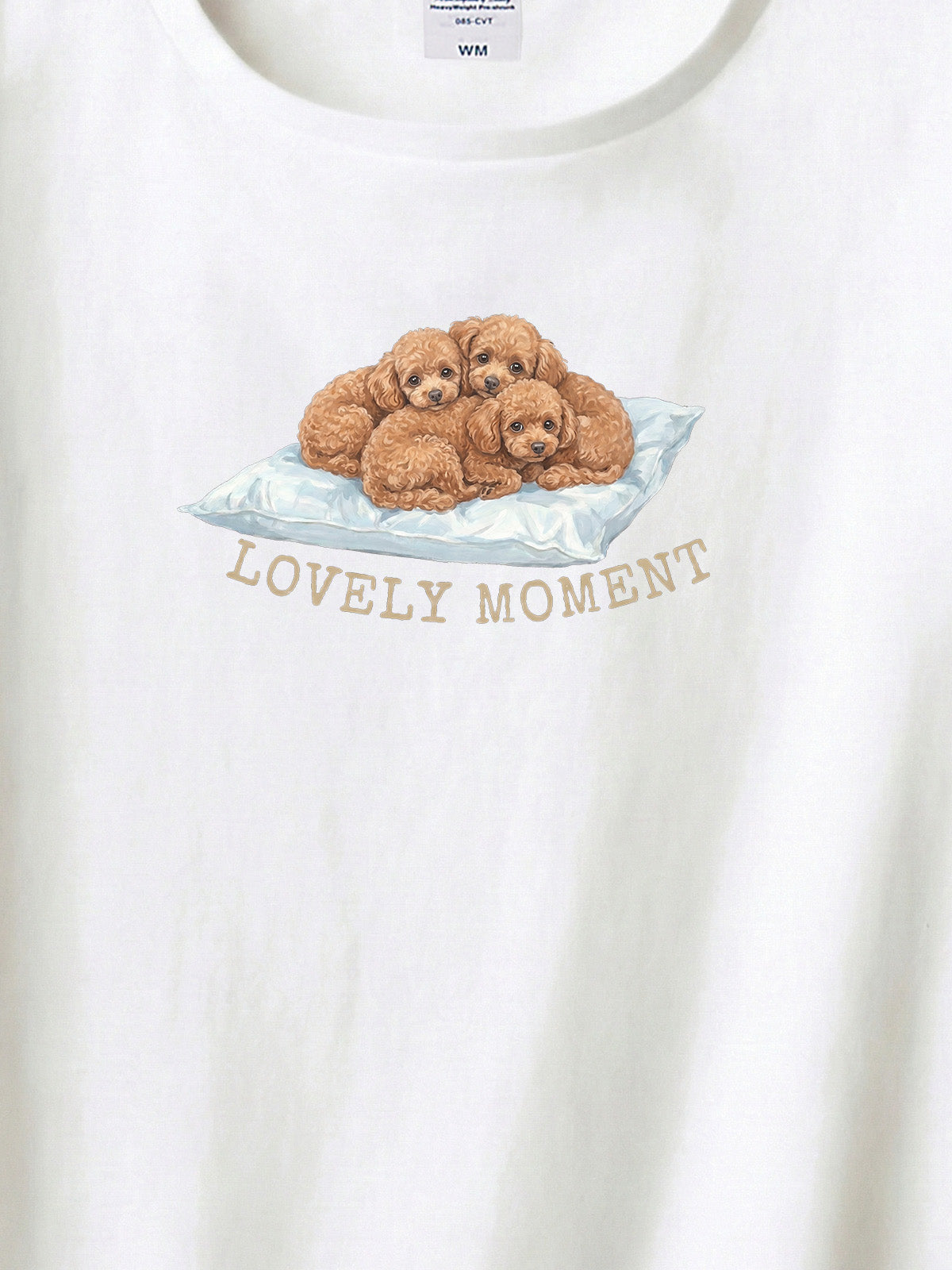 LOVELY MOMENT（子犬3匹）　トイプードル（毛色：レッドフォーン）｜ヘビーウェイトTシャツ